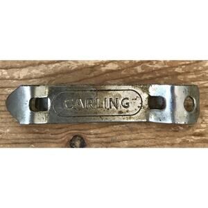 Vintage Mid Century Carling Beer Chrome Metal Bottle Opener 3.5"